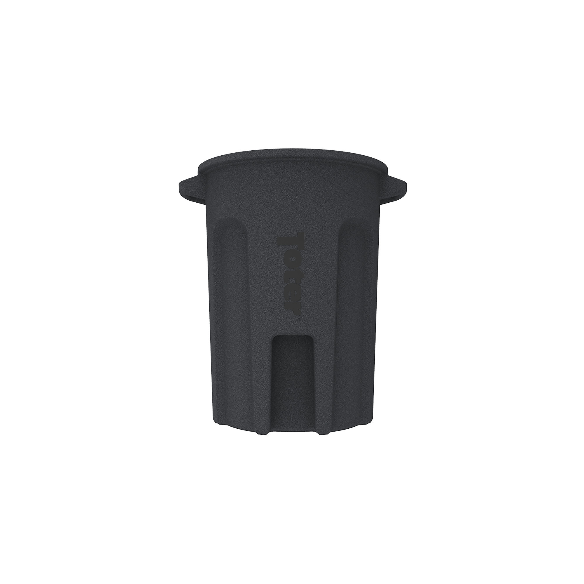 TOTER, 44 Gal Round Trash Can with Lift Handle - Granite, Capacity 44 Gal, Color Family Gray, Material Molded Plastic, Model# RND44-B